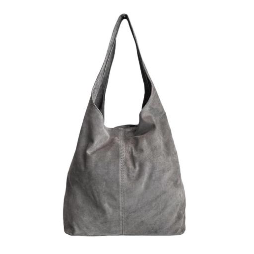 BOLSO SACO ANTE GRIS PLOMO