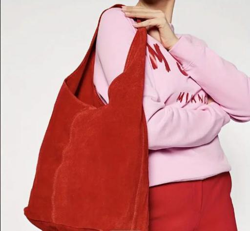BOLSO SACO ANTE ROJO [2]