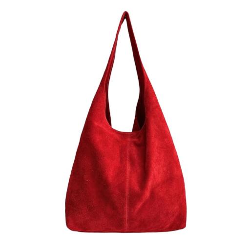 BOLSO SACO ANTE ROJO