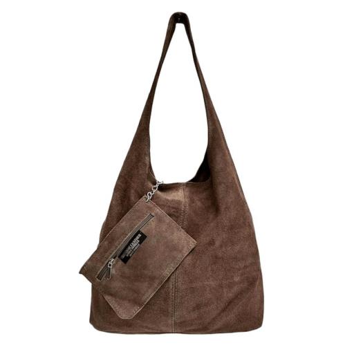 BOLSO SACO ANTE TAUPE [0]