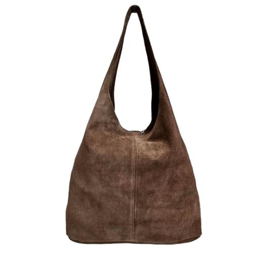 BOLSO SACO ANTE TAUPE