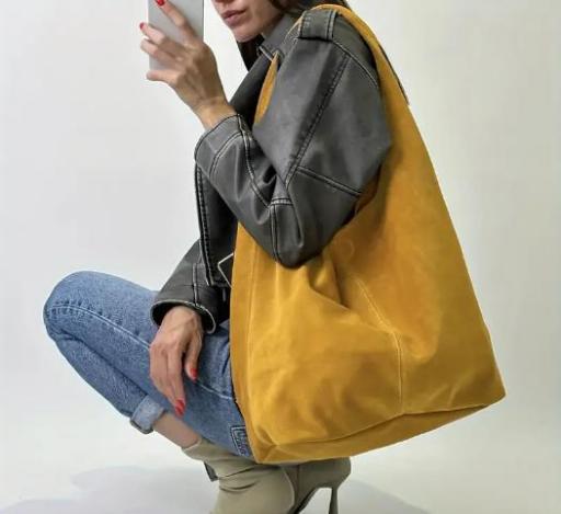  BOLSO SACO ANTE MOSTAZA [2]