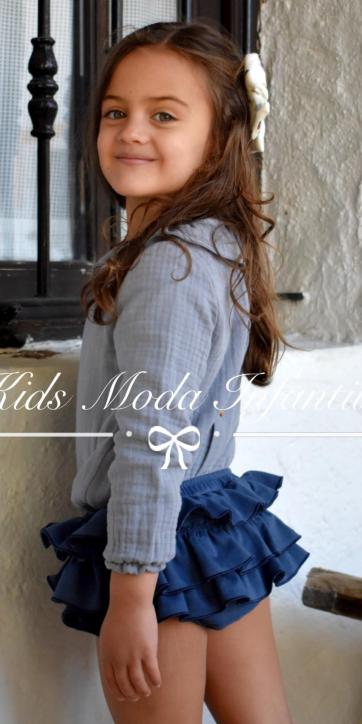 Conjunto niña camisa y culetín de volantes colección Frida de Marena Moda Infantil [1]