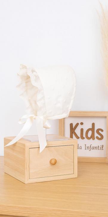 Capota Tul Bordado – Bautizo Bebé · Fabricación Española