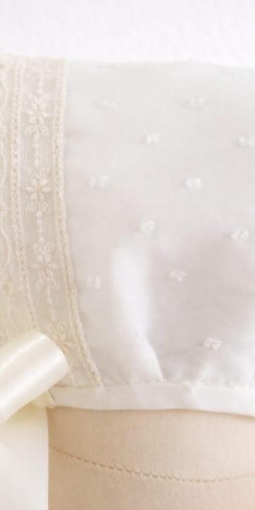 Pelele bautizo bebe plumeti de cristal beige Eva Martínez Artesanía familia 7 [5]