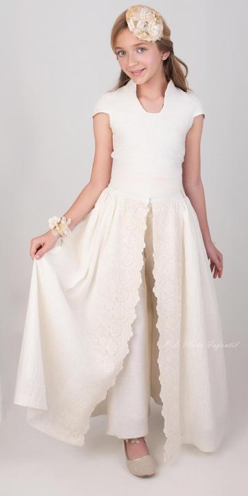 Conjunto Comunión Niña Nekenia 2621004L3 con Pantalón Largo y Falda Desmontable – Kids Moda Infantil [1]