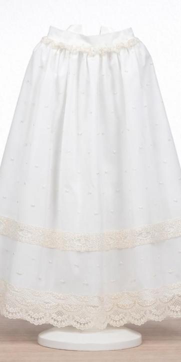 Faldón de Bautizo bebe de Cintura Desmontable Luz de Gracia de Tul Bordado – Fabricación Española
