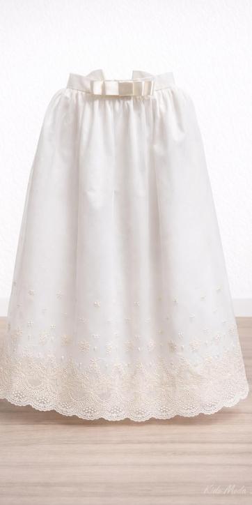 Faldón de Bautizo Bebé Desmontable de Cintura Alba Real en Tul Bordado – Fabricación Española