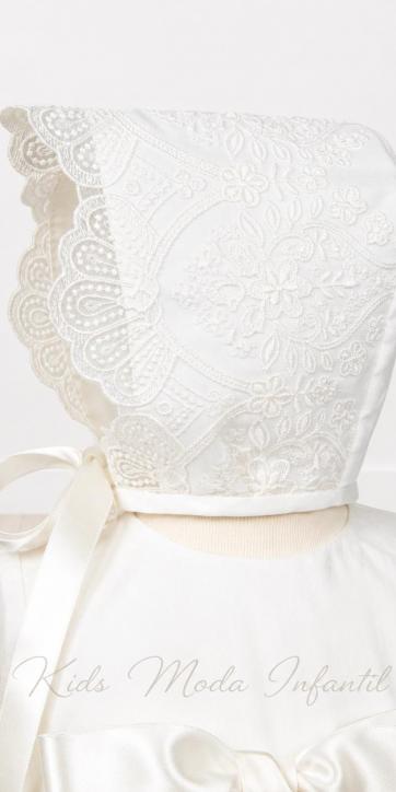 Jesusito Bautizo Organza Bordada con Capota y Braguita Alma Bordada | Fabricación Española [1]