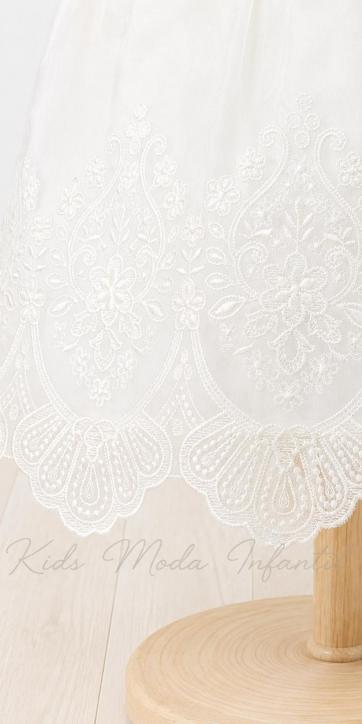 Jesusito Bautizo Organza Bordada con Capota y Braguita Alma Bordada | Fabricación Española [2]