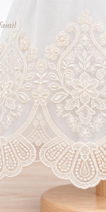 Faldón de Bautizo Desmontable Organza Bordada Bebé 2614186 [2]
