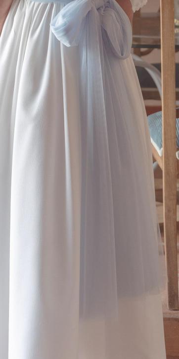 Lazada tul para vestidos de comunión azul grisáceo personalizable a otros colores [0]