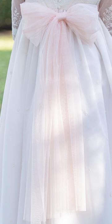 Lazada tul para vestidos de comunión melocotón personalizable a otros colores