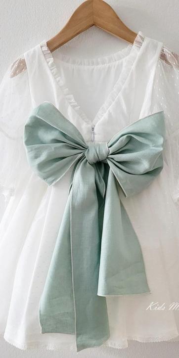 Vestido arras niña blanco tul con fajín lino verde agua Coco Acqua Ceremonia 60444 [3]