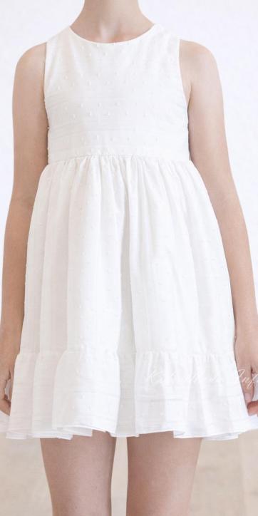 Vestido Ceremonia y Arras Niña Espalda Cruzada Tul Verde Agua – Eva Martínez Artesanía Familia 6 [1]