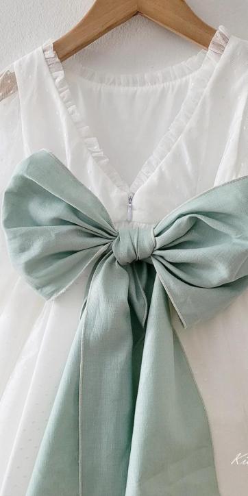 Vestido arras niña blanco tul con fajín lino verde agua Coco Acqua Ceremonia 60444 [1]