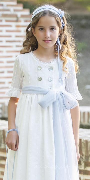 Vestido comunión niña IRIS Eva Martínez Artesanía [2]