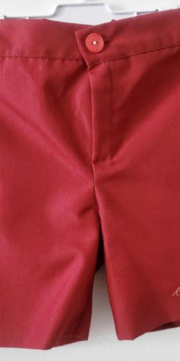 Conjunto ceremonia niño camisa y bermuda chino Burdeos de Eva Martinez Artesanía [2]