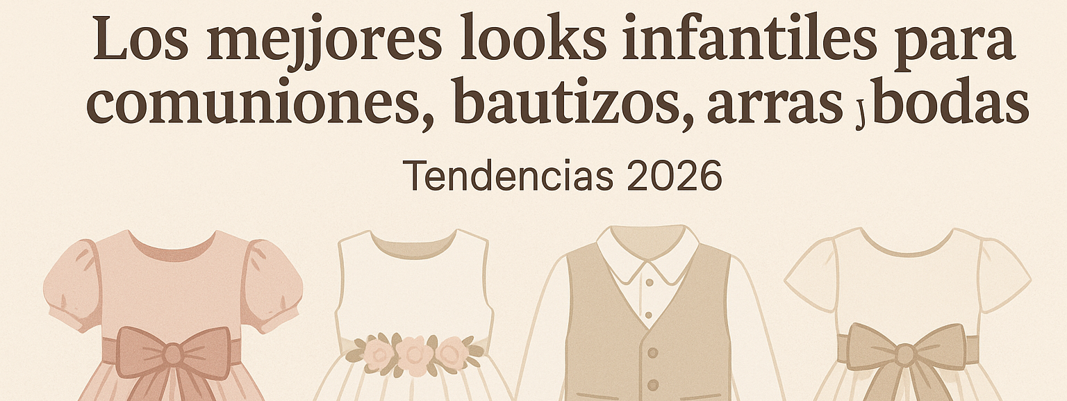 Looks infantiles para comuniones, bautizos y bodas 2026: elegantes, cómodos y perfectos para cada evento