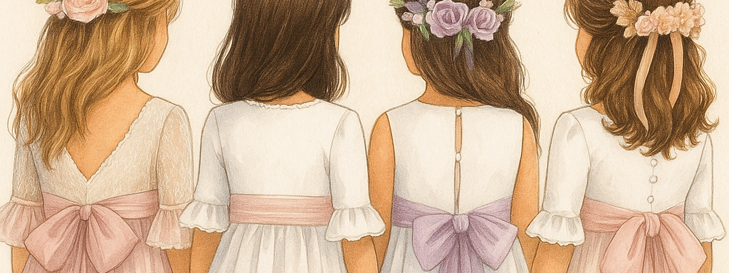 Nueva Colección 2026 de Vestidos de Comunión Cortos – Eva Martínez Artesanía