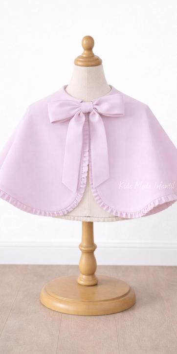 Capa de Arras y Ceremonia para Niña en Lino Lila Claro | Eva Martínez Artesanía | Personalizable en Colores