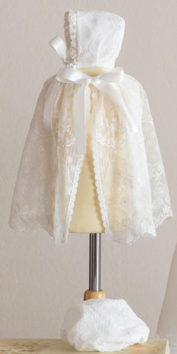 Conjunto bautizo bebe tul bordado blanco Eva Martínez Artesanía familia 3 [1]