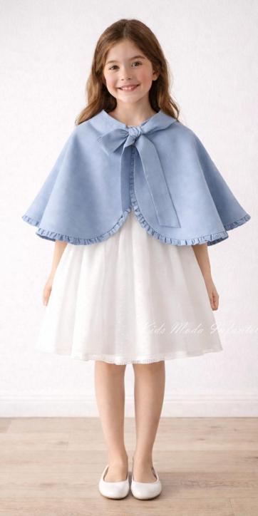 Vestido ceremonia niña tul topo con fajín azul Coco Acqua Ceremonia 60444 [1]