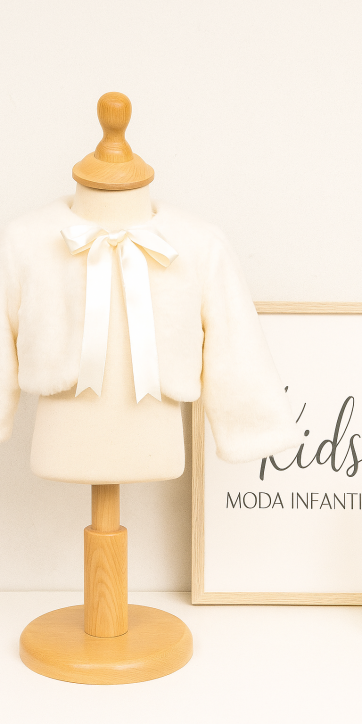 Chaqueta de Bautizo “Copito de Nieve” – Ceremonia Bebé Niña