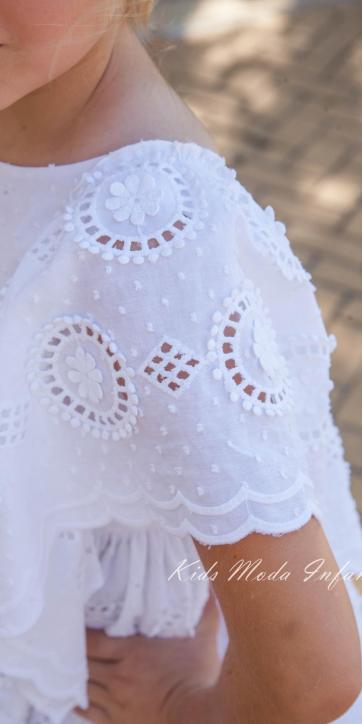 Vestido ceremonia niña vestir bordado blanco de Coco Acqua Ceremonia [5]