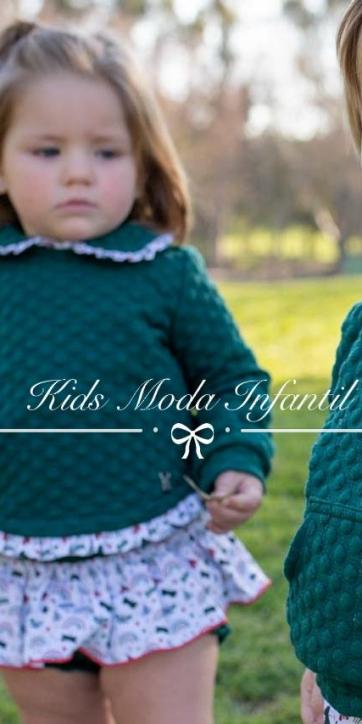 Conjunto bebe sudadera topo verde y braga culetin vera ropa infantil [2]