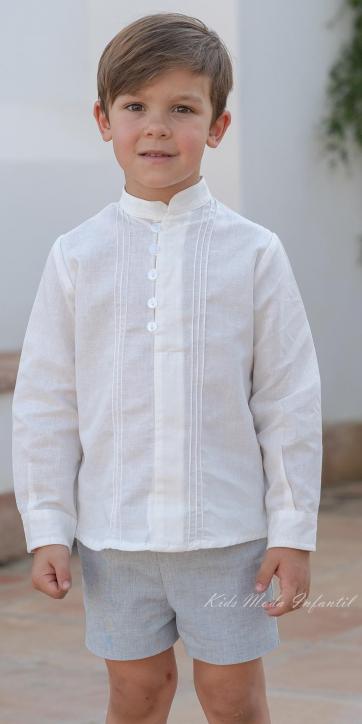 Conjunto Ceremonia y Arras Niño Lino Azul Texas – Eva Martínez Artesanía Familia 2