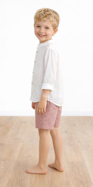 Conjunto Niño Ceremonia y Arras Camisa Blanca y Pantalón Rosa Empolvado – Fabricación Española | Kids Moda Infantil [3]