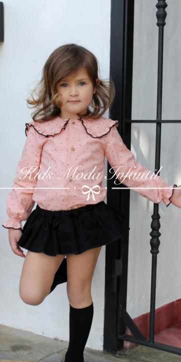 Conjunto niña camisa  y culetín de volante colección Clara de Marena Moda Infantil [3]