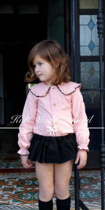 Conjunto niña camisa  y culetín de volante colección Clara de Marena Moda Infantil [4]