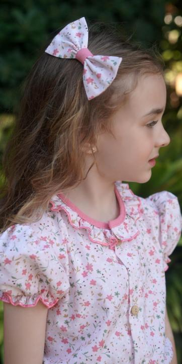Conjunto niña vestir camisa estampada flores y culetin rosa empolvado Marena Moda Infantil [3]