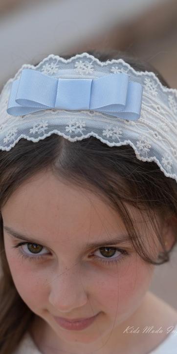 Diadema Ceremonia y Arras Niña Azul Grisáceo – Eva Martínez Artesanía Familia 2 [1]