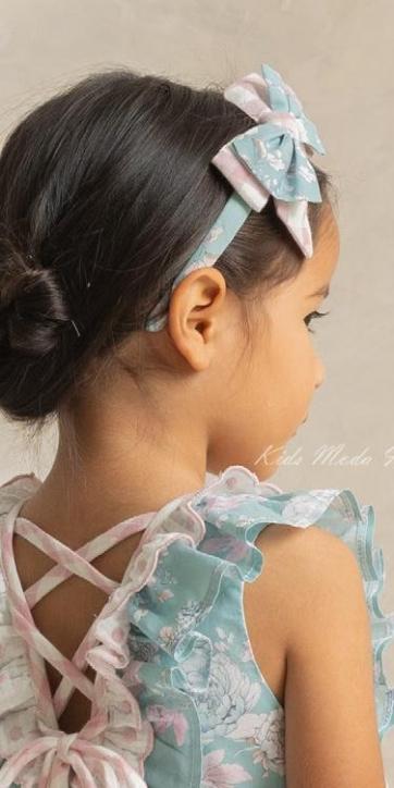 Diadema niña lazo combinado en tejido estampado Basmarti [2]