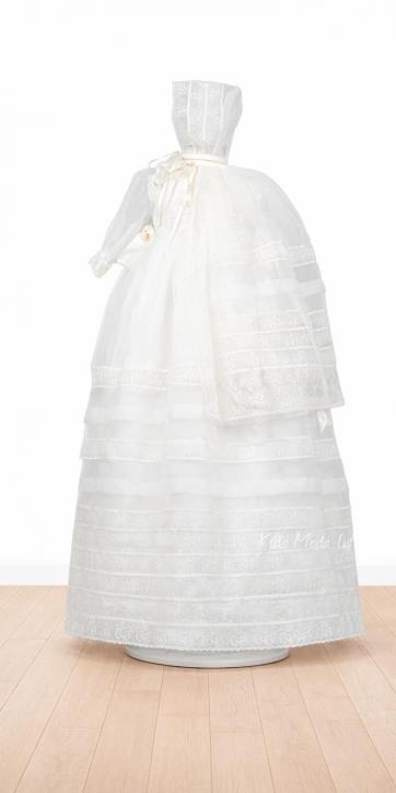 Faldón de Bautizo Bebé Fe Blanca con Capota y Capa | Kids Moda Infantil [0]