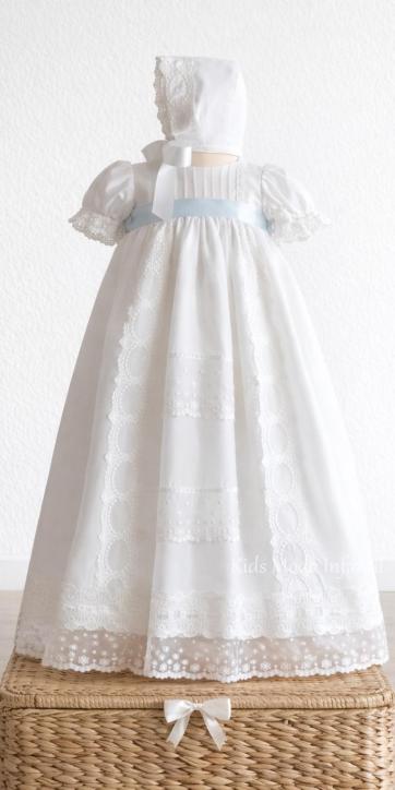 Faldón de Bautizo para Bebé en Gasa Blanca – Familia 6 | Eva Martínez Artesanía | Kids Moda Infantil