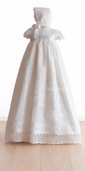 Faldón de Bautizo para Bebé en Gasa Blanca – Familia 6 | Eva Martínez Artesanía | Kids Moda Infantil