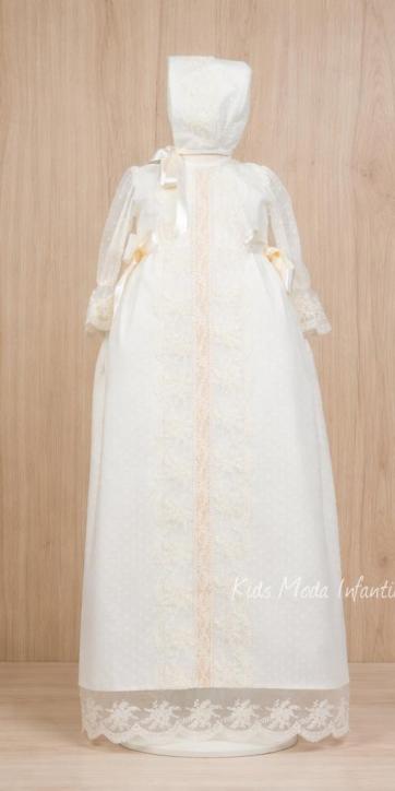 Faldón de Bautizo Bebé Encaje Real con Capota | Kids Moda Infantil [0]