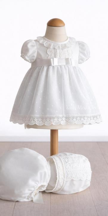 Jesusito Bautizo Bebé Tul Blanco Manga Corta – Familia 2 [0]