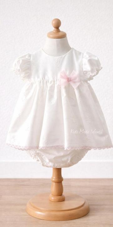 Jesusito de bautizo para niña en color blanco bordado con braguita | Kids Moda Infantil [1]