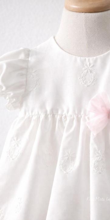 Jesusito de bautizo para niña en color blanco bordado con braguita | Kids Moda Infantil [2]