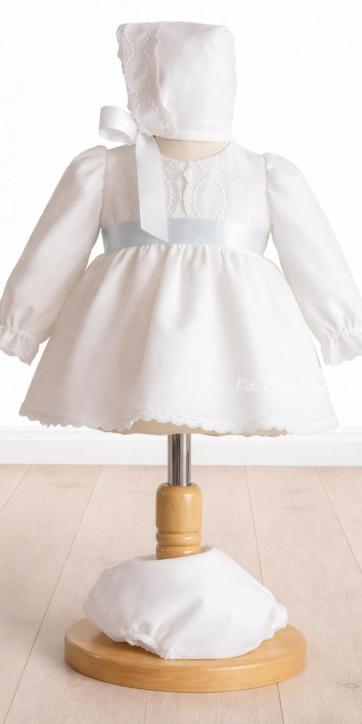 Jesusito de bautizo para niña de manga larga en gasa blanca con braguita | Eva Martínez Artesanía – Familia 6 [1]