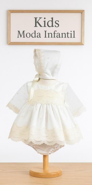 Jesusito Tul Blonda 3 Piezas con Capota [0]