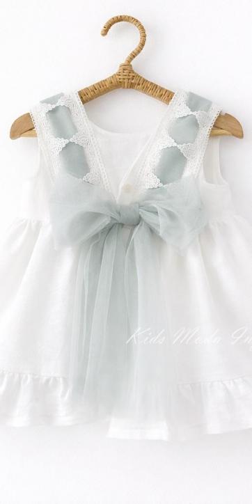 Jesusito ceremonia y arras bebé niña blanco con tul verde agua con braguita [3]