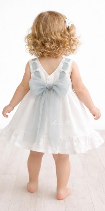 Jesusito ceremonia y arras bebé niña blanco con tul verde agua con braguita [0]