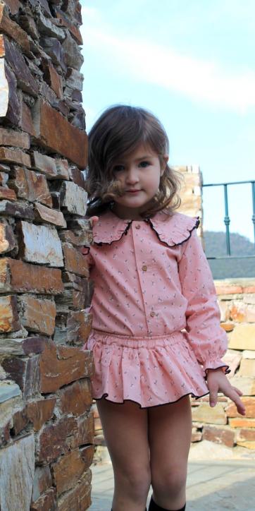 Conjunto niña camisa y culetín de volante estampado colección Clara de Marena Moda Infantil [2]