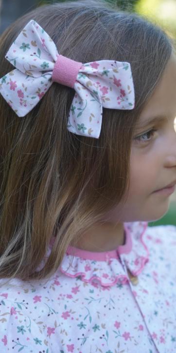 Vestido niña vuelo estampada flores rosa empolvado Marena Moda Infantil [2]